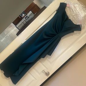 Beautiful Jade color evening dress great for wedding, prom, formal events.